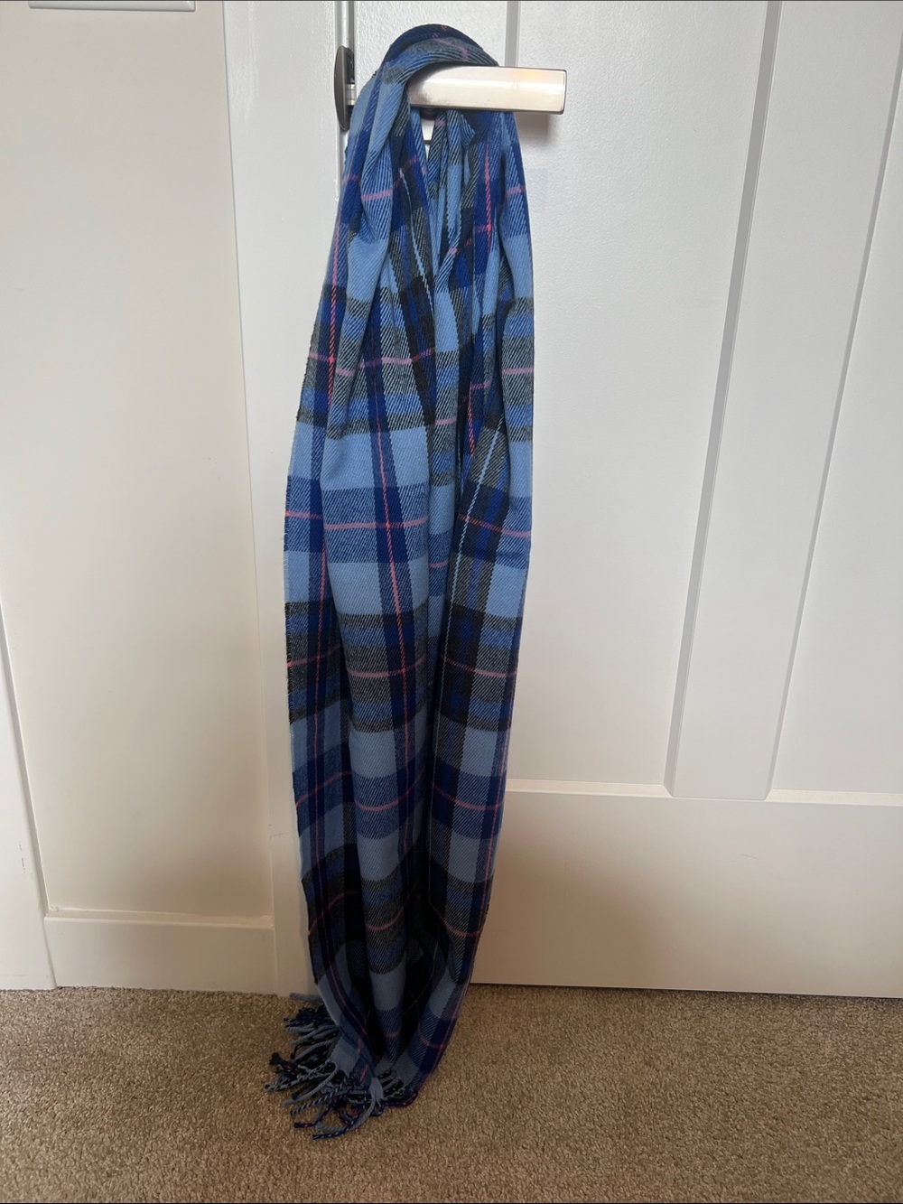 Blue Plaid Women's scarf- Classic Tartan Design